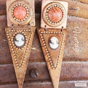 Vintage Deco 80's earrings‎  NWOT